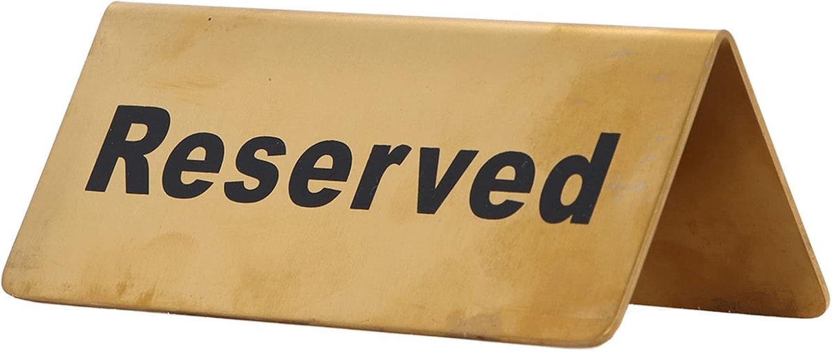 SnelShoppen - Tabletop Gereserveerd Bord Metaal Gereserveerde Tafelplaten Dubbelzijdig Tafel Tentbord voor Bruiloft Restaurant Familie Ceremonie Evene