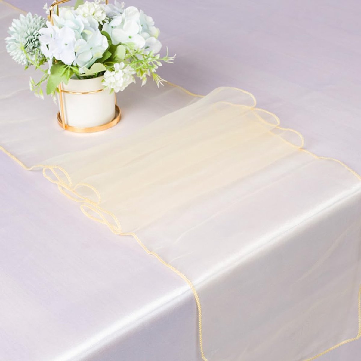 SnelShoppen - Set van 10 Organza Tafelrunners 30 x 275 cm, Delicate Tafelversiering voor Dineren, Feest, Bruiloft, Vakantie, Festiviteiten, Meerdere K