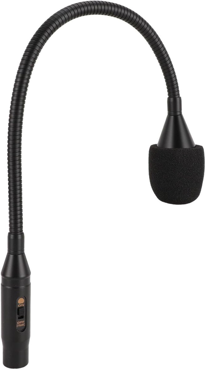 SnelShoppen - Gooseneck DJ Microfoon, Professionele XLR Microfoon met 48V Voeding, Ideaal voor Theater, Opnames, Bars, Flexibele Metal Slang, Uitsteke