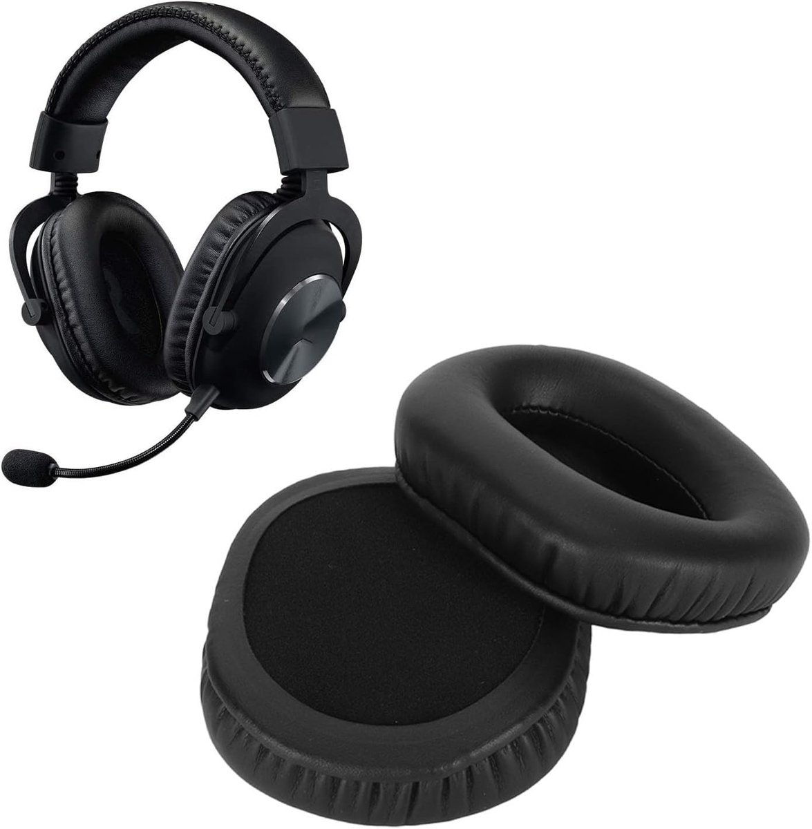 SnelShoppen - Vervangende Oorkussens voor Gaming Hoofdtelefoon, Professionele Oorkussens met Zacht Eiwitleer en Geheugenfoam, Extra Dikte, Geschikt vo