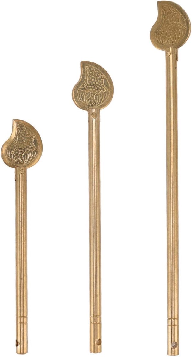 SnelShoppen - 3 Stuks Chinese Sloten Bladvorm Sleutelslot Messing Kastslot Pin Deadbolt Koper voor Kastdeur Meubel Hardware