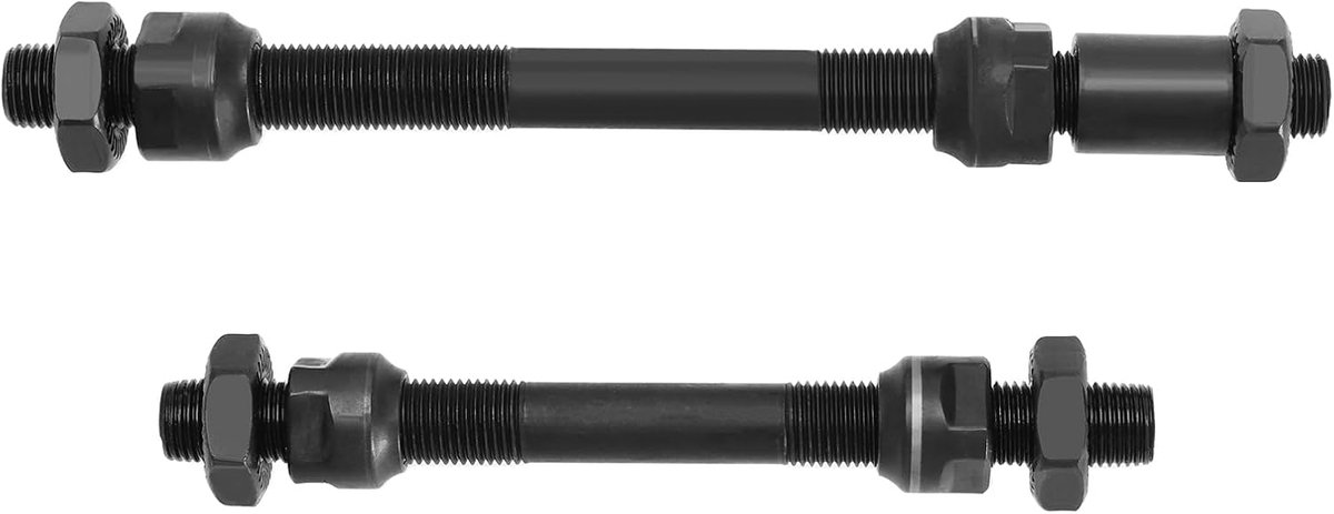 SnelShoppen - Fietsnaafassen Set - Voor Mountainbike & Racefiets - Stalen Snelsluitingen M9x108mm & M10x145mm - Voor Regelmatige Balvormige Naven