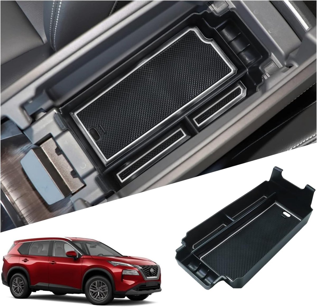 SnelShoppen - Armsteun Opbergbak Nissan X-Trail T33 2022 2023 2024 Console Opbergtray Accessoires - Perfecte Pasvorm, Onderdeel voor Auto, Handig en R