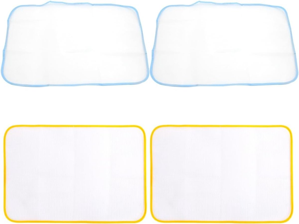 SnelShoppen - Set van 4 Strijkbescherming Kleding, Beschermnet, Strijkbeschermdoek, Hittebestendige Mesh Strijkdoek