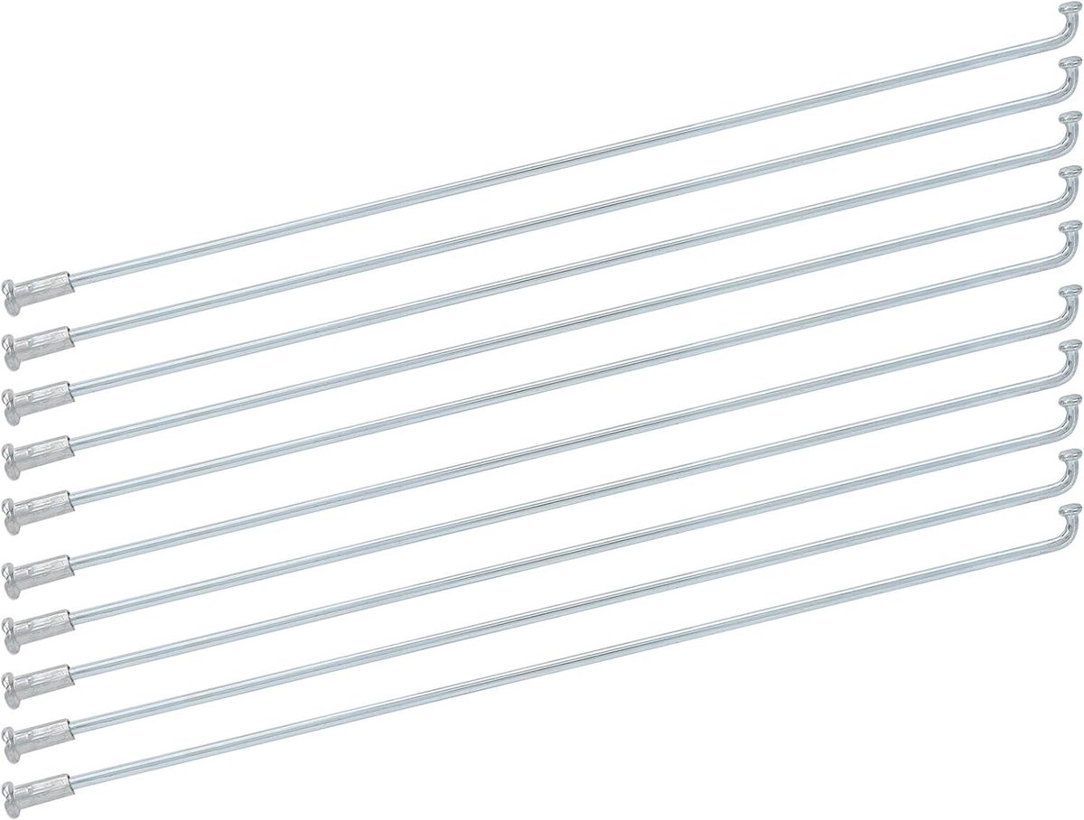 SnelShoppen - Fietspaken 2.2Mm RVS Tricycle Spaken voor Driewieler Wielen (190MM), 10 Stuks met Accessoires, Duurzaam en Sterk