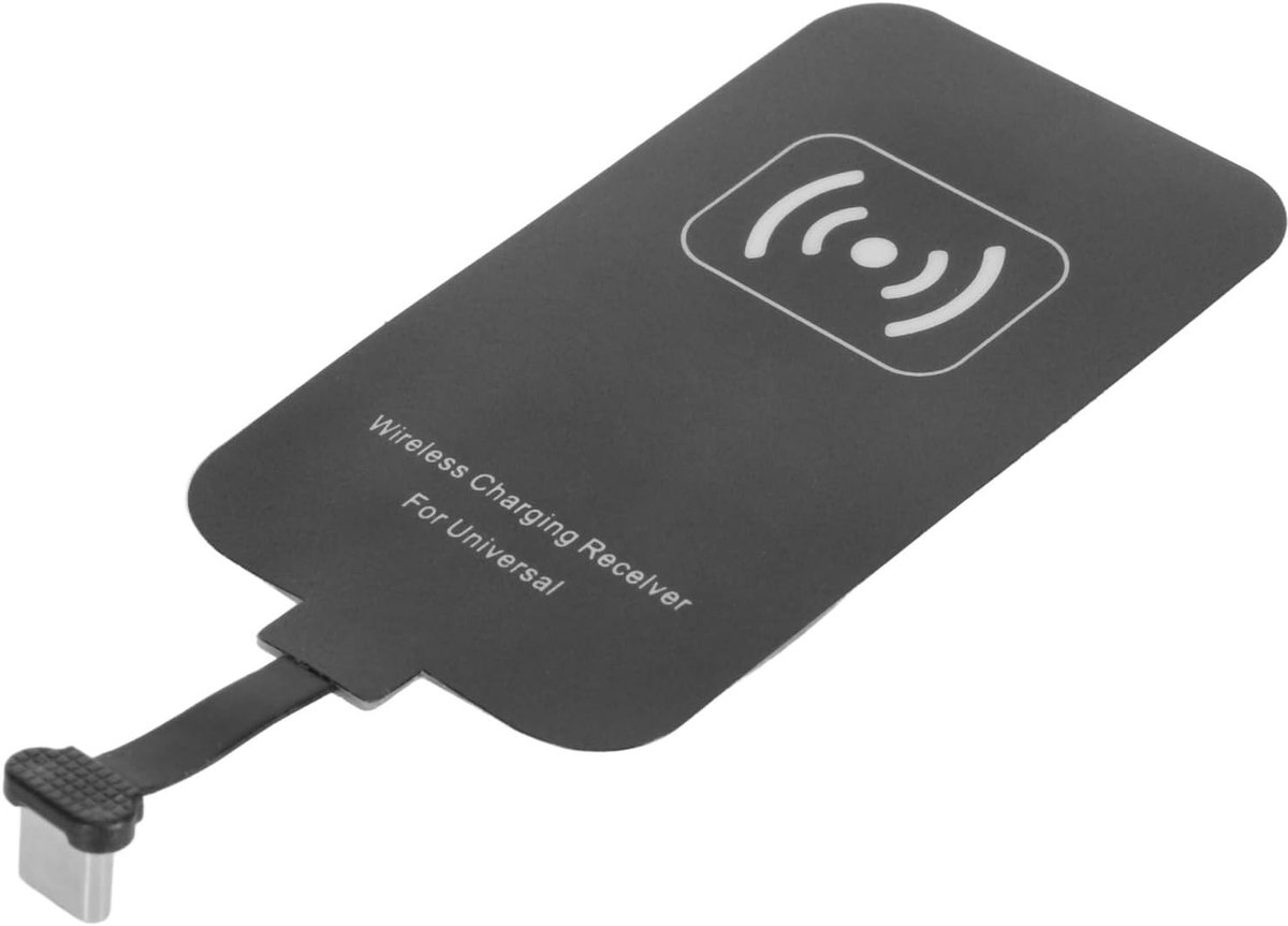 SnelShoppen - Draadloze Oplaad Ontvanger, 10W Ultra Dun Draadloos Oplaadstation voor Alle Telefoons met Type C Aansluiting, 5V 2A 10W Stroominvoer, Vo