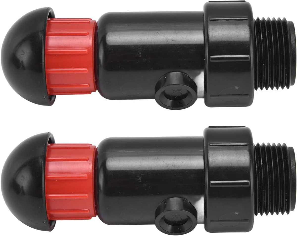 SnelShoppen - 2 Pack G3/4 Automatische Luchtventiel met Afneembare Deksel - Kunststof Irrigatieventiel voor Tuin, Horticultuur en Kassen
