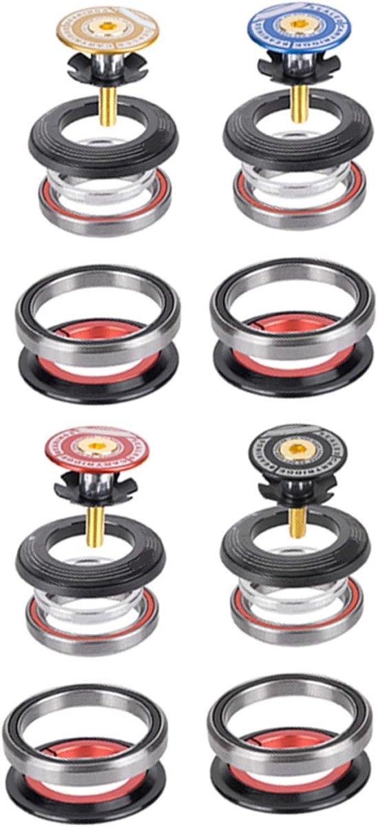 SnelShoppen - 42/52mm Fietshulpmiddel Voor Voorvorklager Tapered Naar Rechte Buis Conversieset Voor Racefiets, Mountainbike, Stadsfiets - Duurzaam Alu