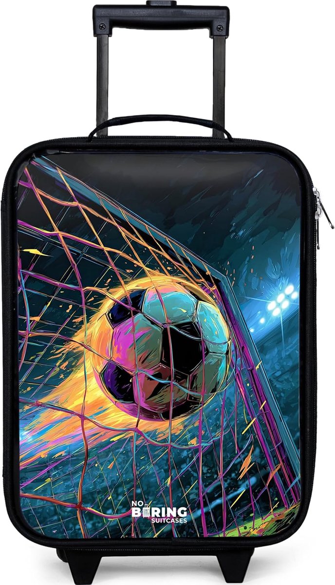 Kinderkoffer klein 48 x 31 x 19 cm - Trolley met LED-wielen - Neon kleur - Ideaal voor op reis - ShopVlot