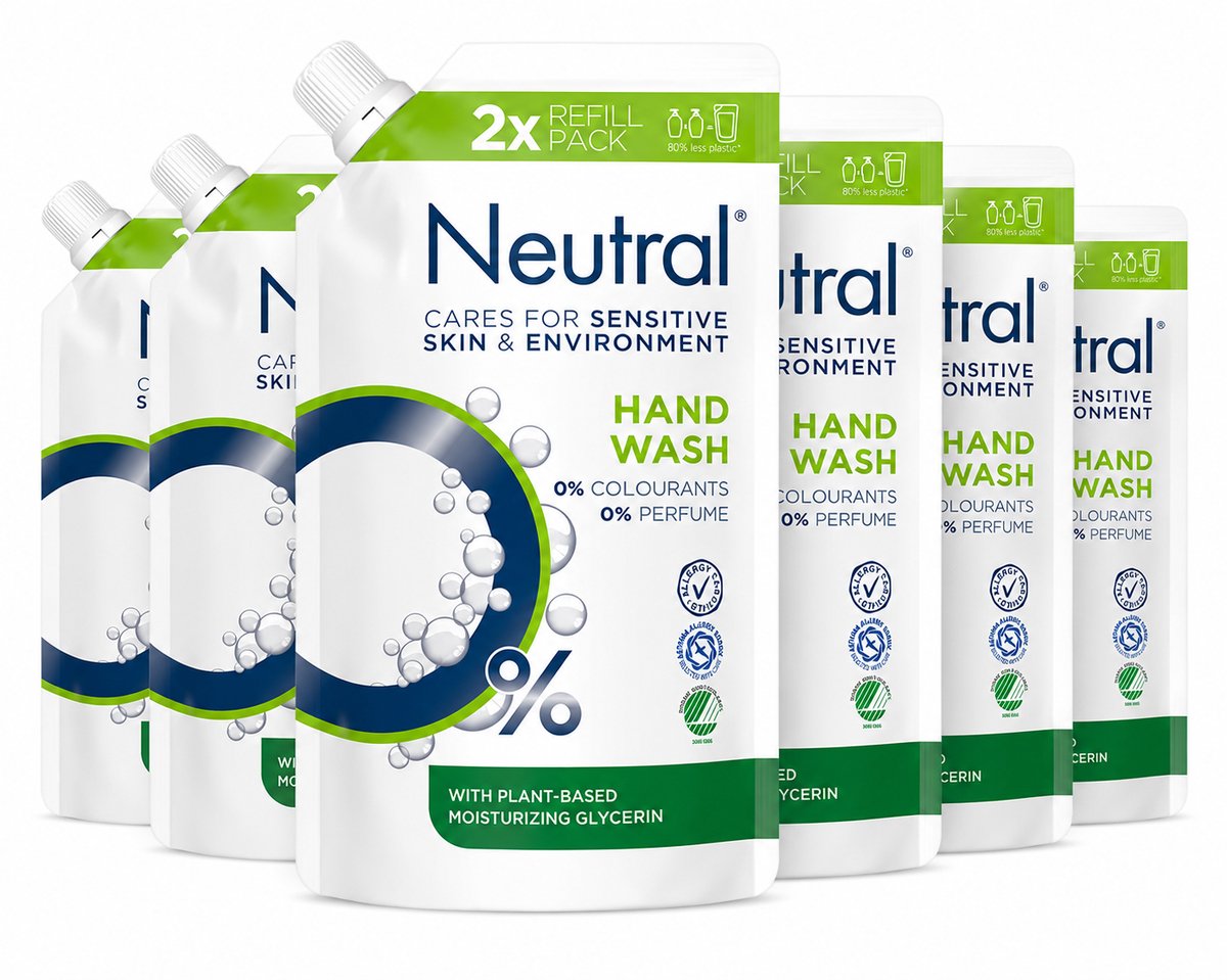Neutral - Handzeep - Navulling - Sensitive Skin - 6 x 500ml - 6 Stuks