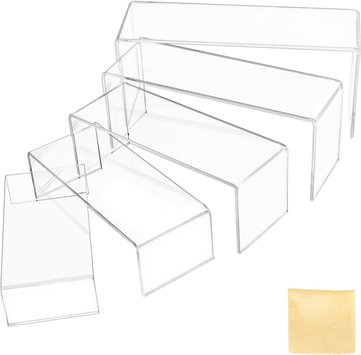 Acryl Displaystand 5 Stuks - Transparant - Lichtgewicht en duurzaam - Perfect voor cupcakes en verzamelobjecten - ShopVlot