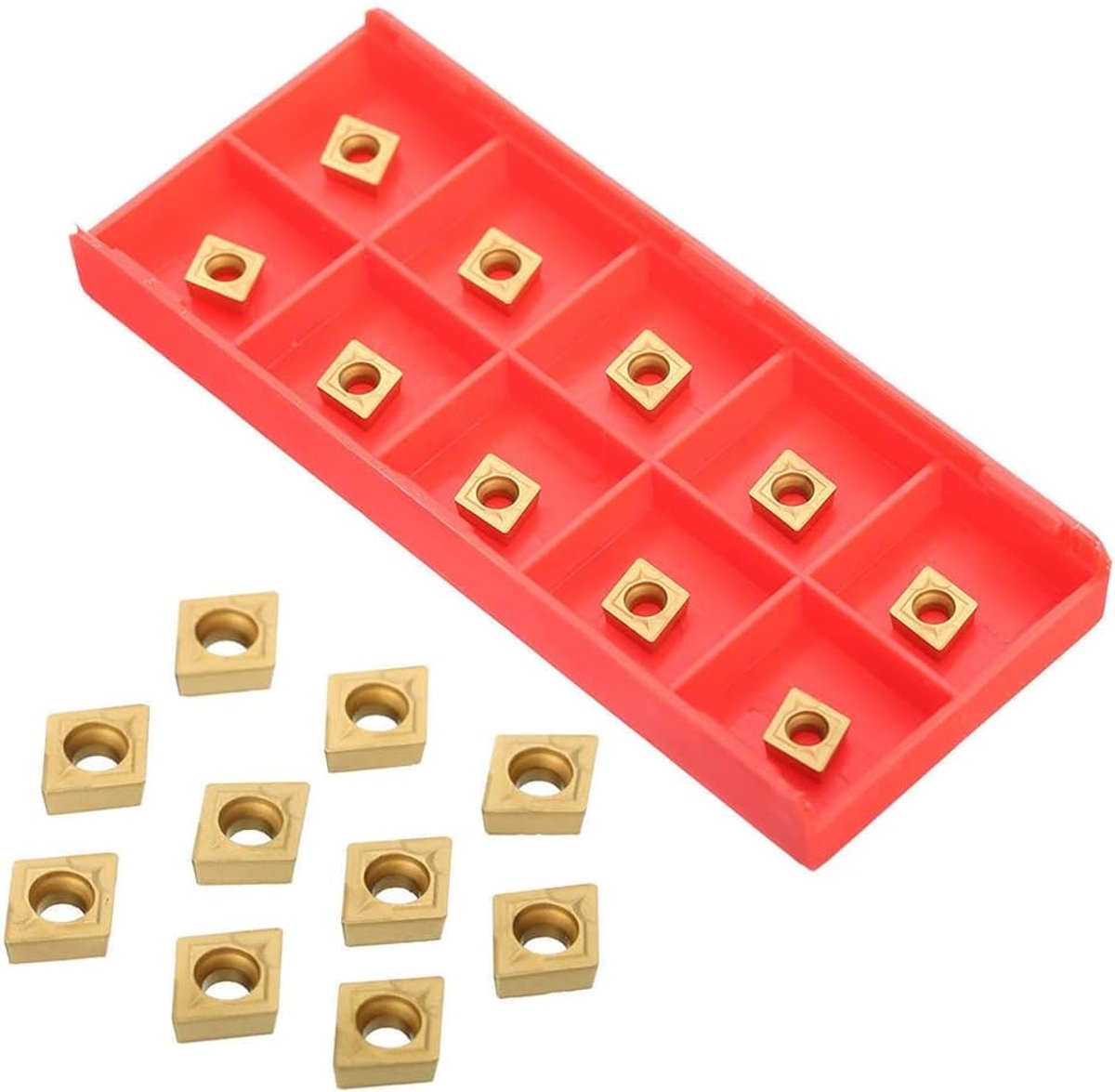 SnelShoppen - 10 Stuks CCMT060204 CCMT21.51 Hardmetalen Snijders voor Draai Gereedschap Houder - Hoogwaardige Precisie, Ideaal voor Metaalbewerking en