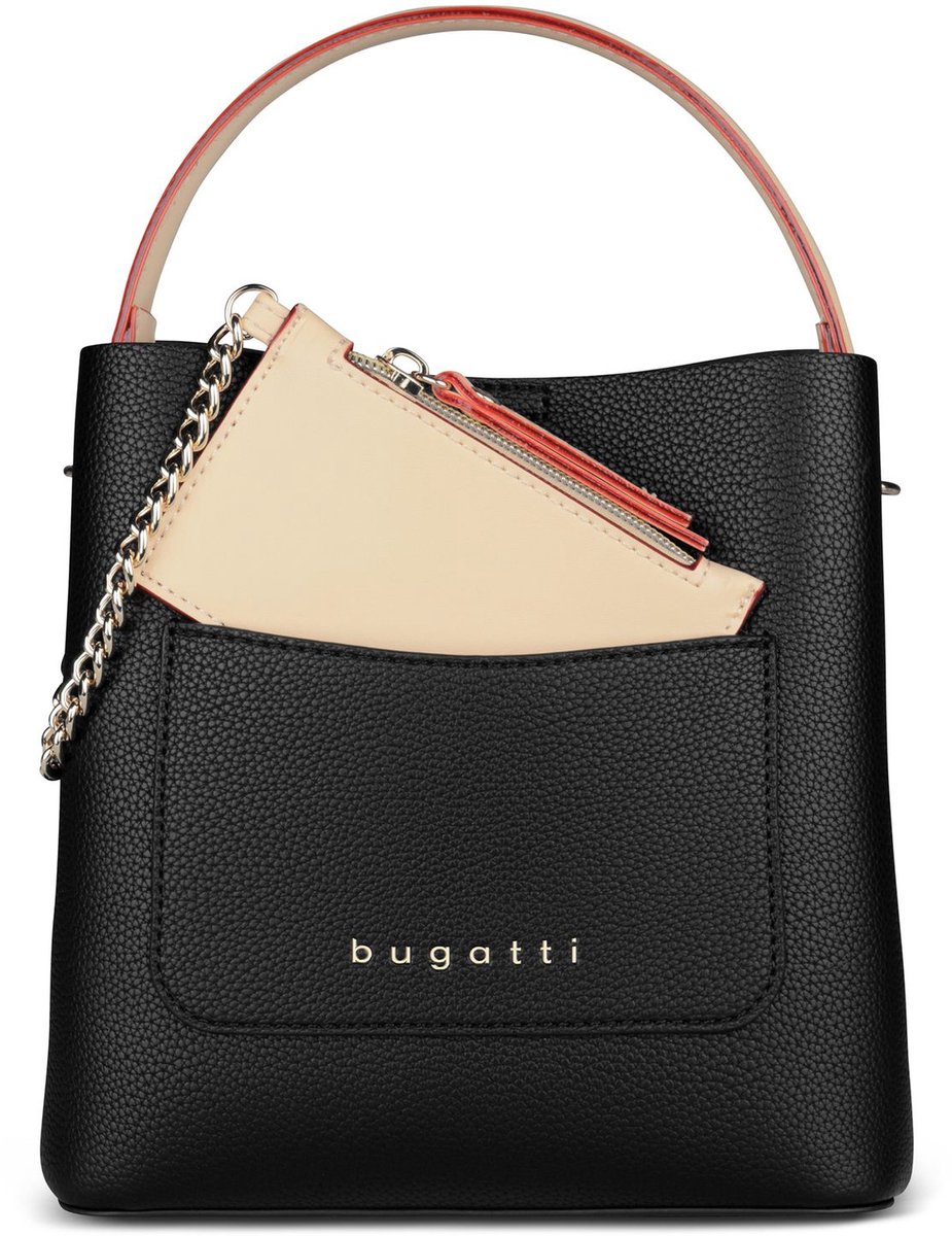 bugatti handtas schoudertas Ella Top Handle Bag Black zwart