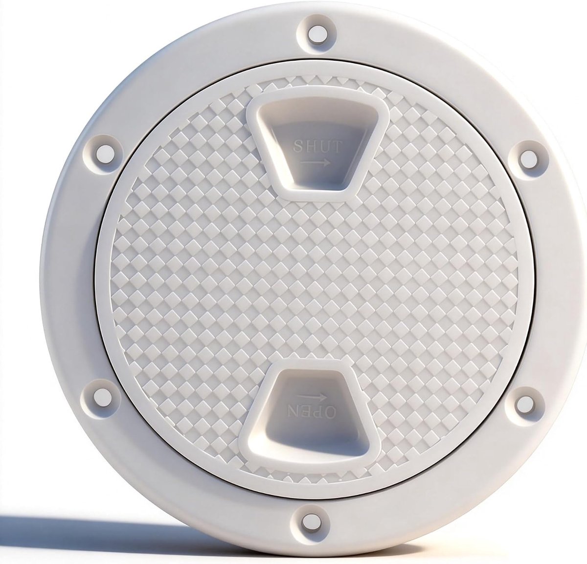 SnelShoppen - 4 Inch ABS Rond Marine Dekafdekking Wit Inspectie Hatch Cover met O-Ring Seal, Verwijderbare UV Bestendige Dekafdekking voor Boot en Jac
