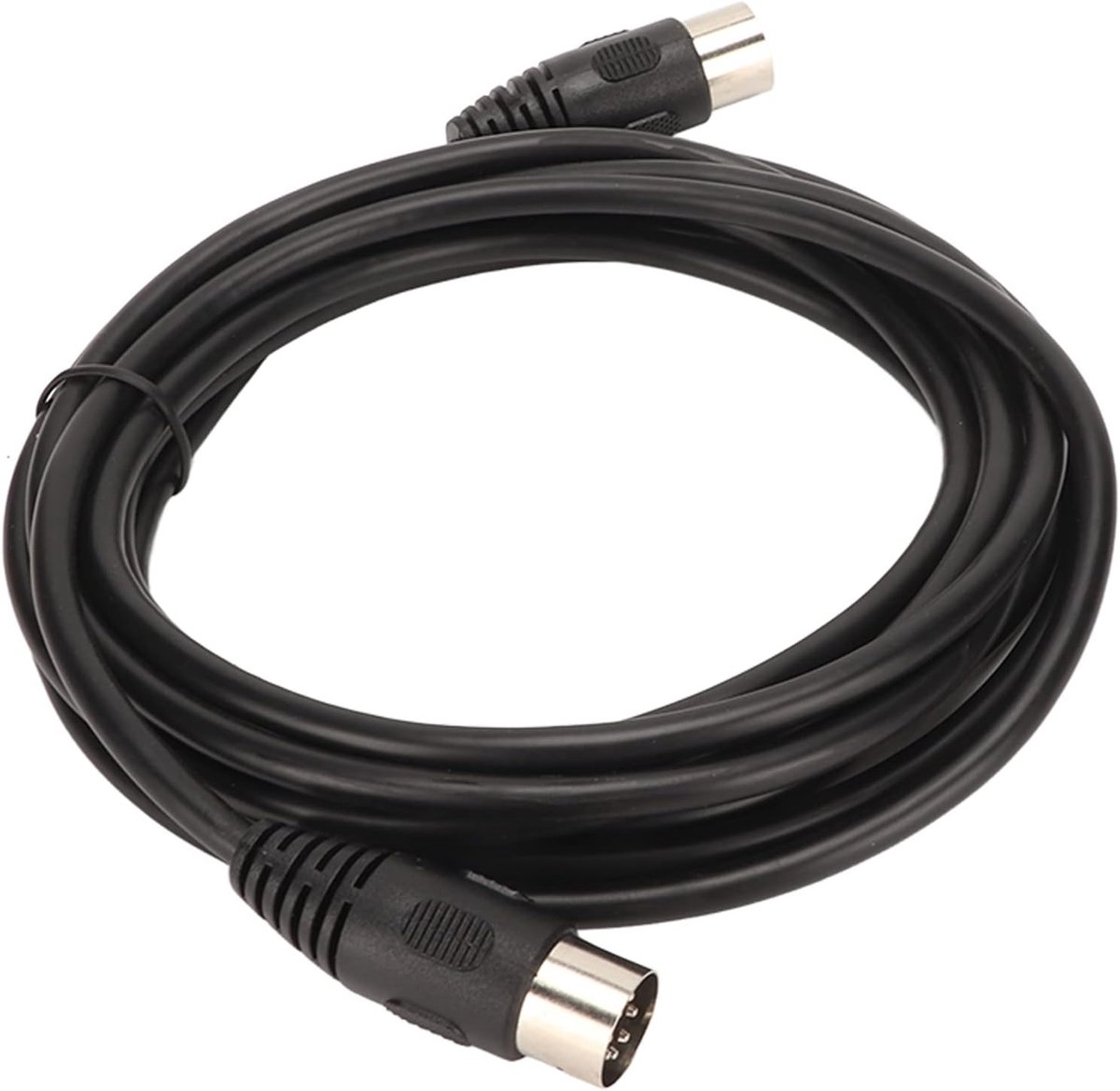 SnelShoppen - 7 Pin DIN Midi Kabel Mannetje naar Mannetje 9ft Audiokabel voor Stereo Systemen, Standaard 7-pins Plug, PVC Materiaal, Voor Systeem Cont