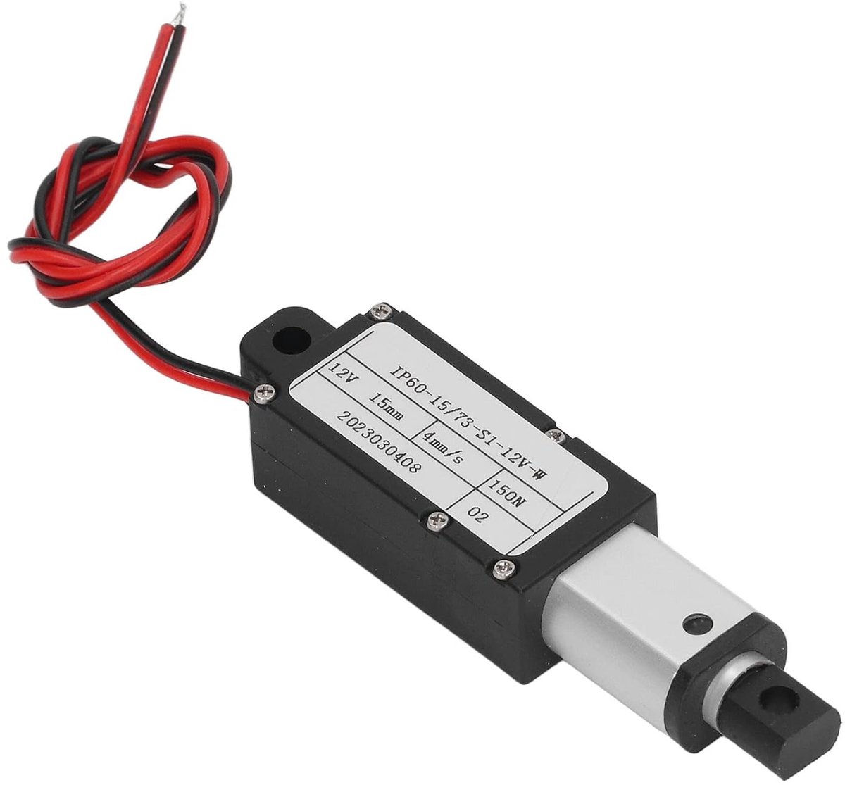 Micro lineaire actuator 12V 15mm slag - Aluminium - Waterdicht - Ideaal voor huis en industrie - ShopVlot
