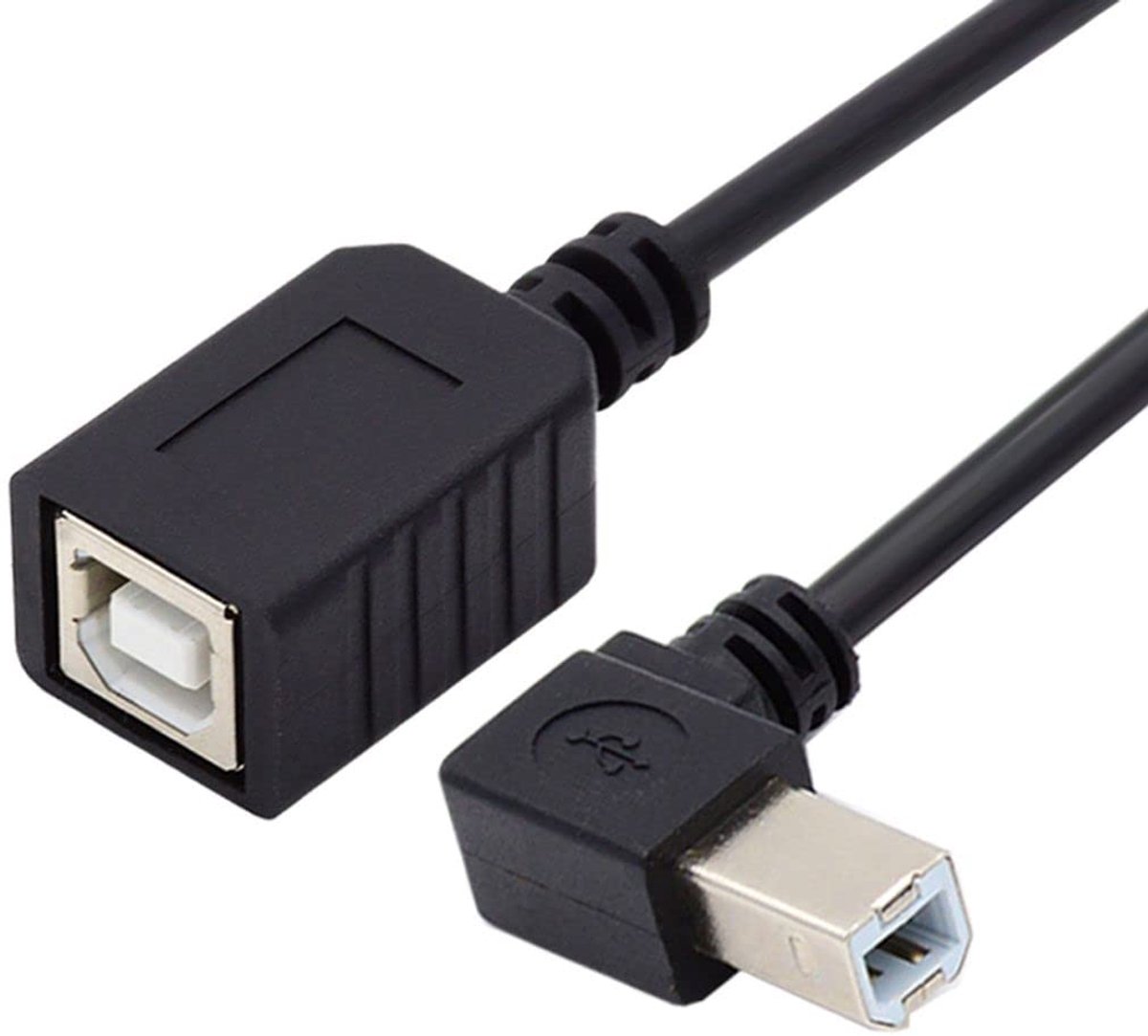 Printer Scanner Schijf USB 2.0 Type B 20 cm - Mannelijk naar Vrouwelijk - 90 graden hoekig - ShopVlot