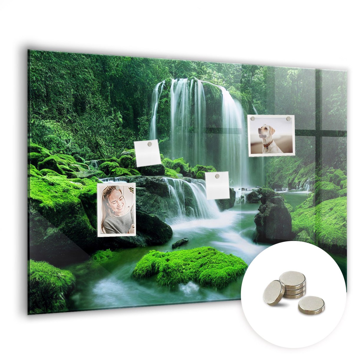 Coloray Glazen Magneetbord - Magnetisch Bord Berglandschap - 100x70 cm - Groente Magneetbord - Magnetic Board - Woonkamer Decoratie