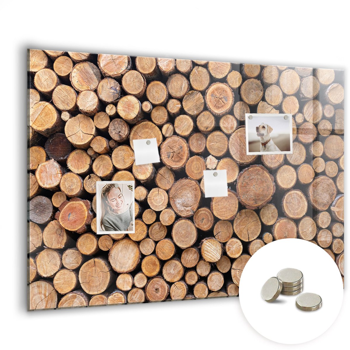 Coloray Glazen Magneetbord - Magnetisch Bord Concrete wereldkaart - 100x70 cm - Bruin Magneetbord - Magnetic Board - Magneetbord Design