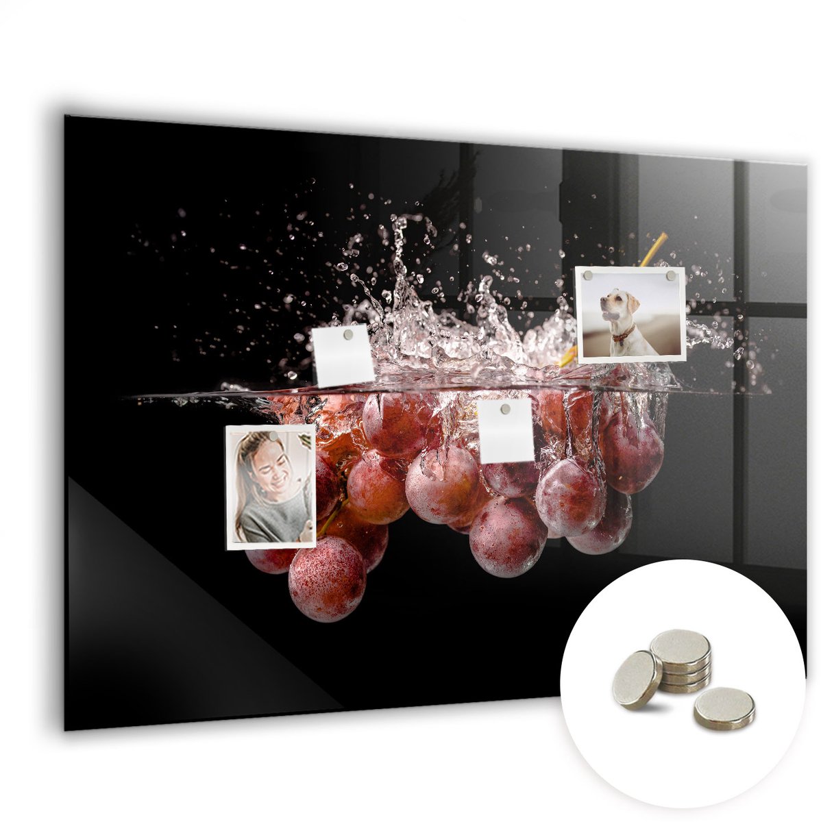 Coloray Glazen Magneetbord - Magnetisch Bord Tropische natuur - 100x70 cm - Veelkleurig Magneetbord - Magnetic Board - Woonkamer Decoratie