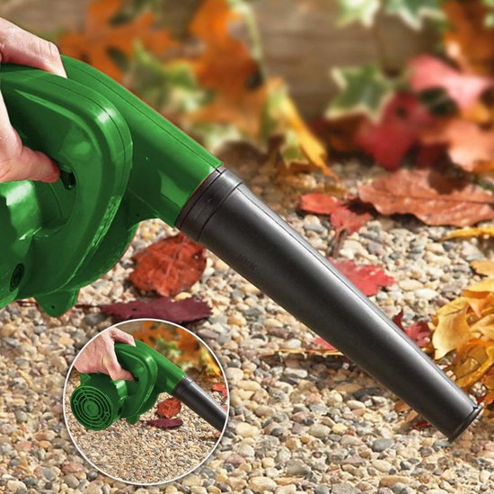 Zavio® Elektrische Bladblazer - Lucht Blaster - Apparaten Reinigen - Traploze Snelheid - Groen met zwart van zavio — afbeelding 2