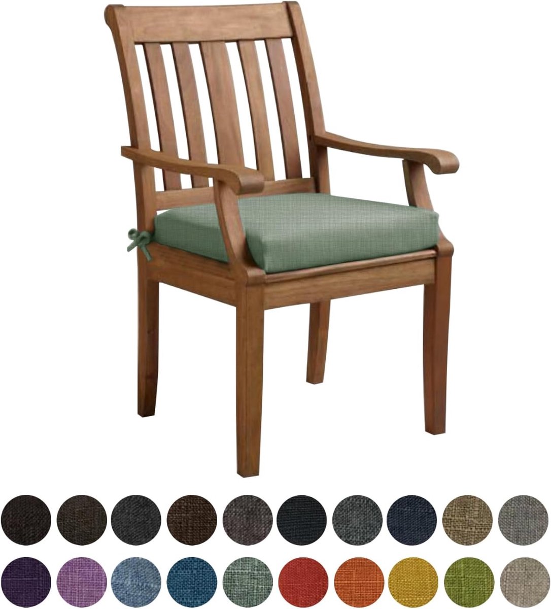 SnelShoppen - Kimgull Sofa Kussen 40x40cm - Comfortabel Wasbaar Antislip Zitkussen voor Tuinbank Schommel, Terras Eettafel, Sofa, Binnen, Achat Groen