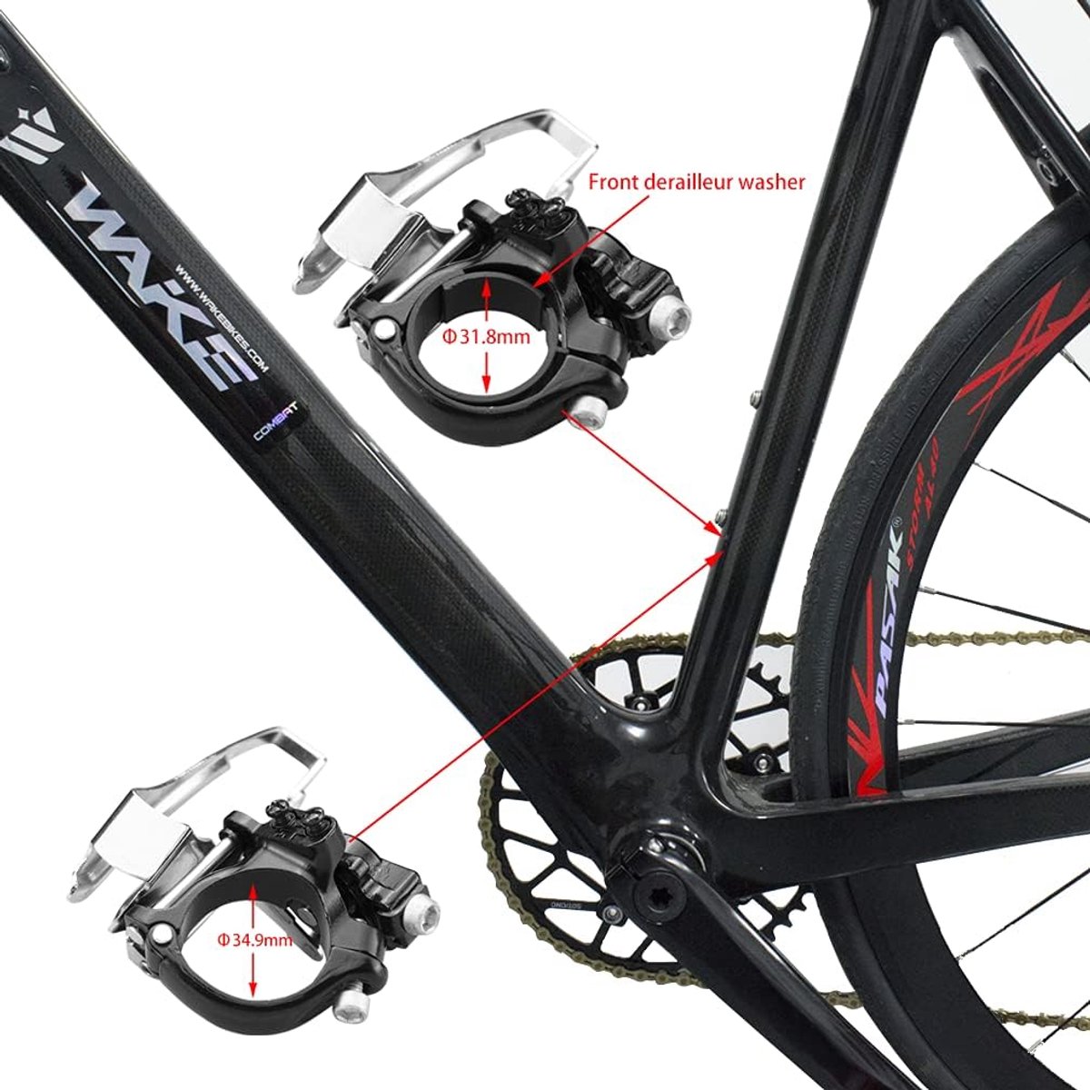 SnelShoppen - Mountainbike Voorblad Derailleur MTB Fietsonderdelen 3-Snelheden Hanger Geschikt voor 6-33 Versnellingen 31.8/34.9mm