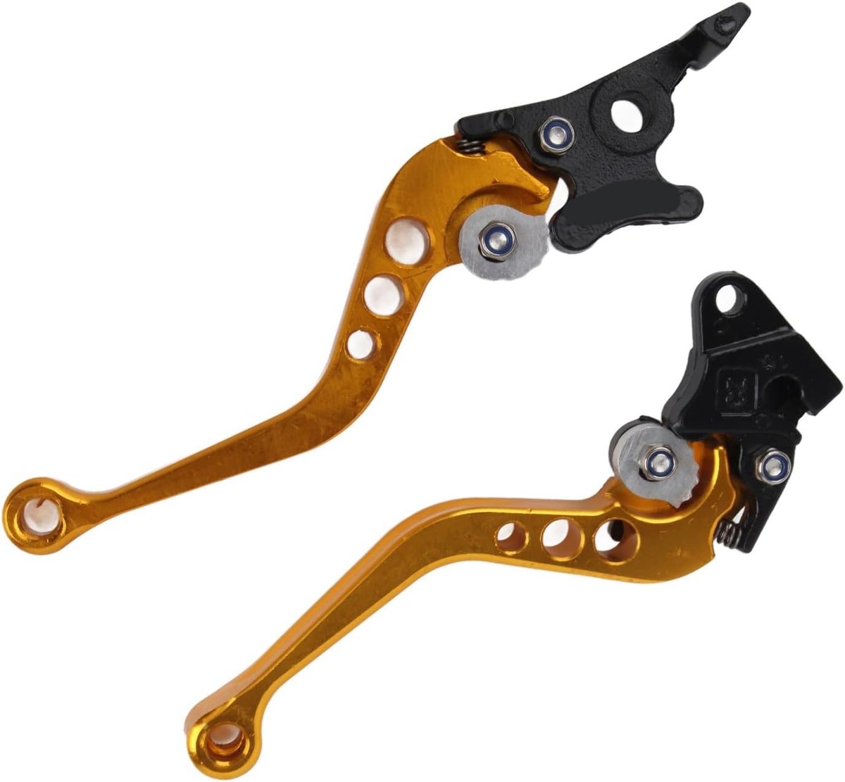 SnelShoppen - Bremshebel Hyosung Remhendel Duo CNC-Aluminium Motorrijders Rem- en Koppelingselementen - Zwart - Voor Pocketbike en Cale Pied