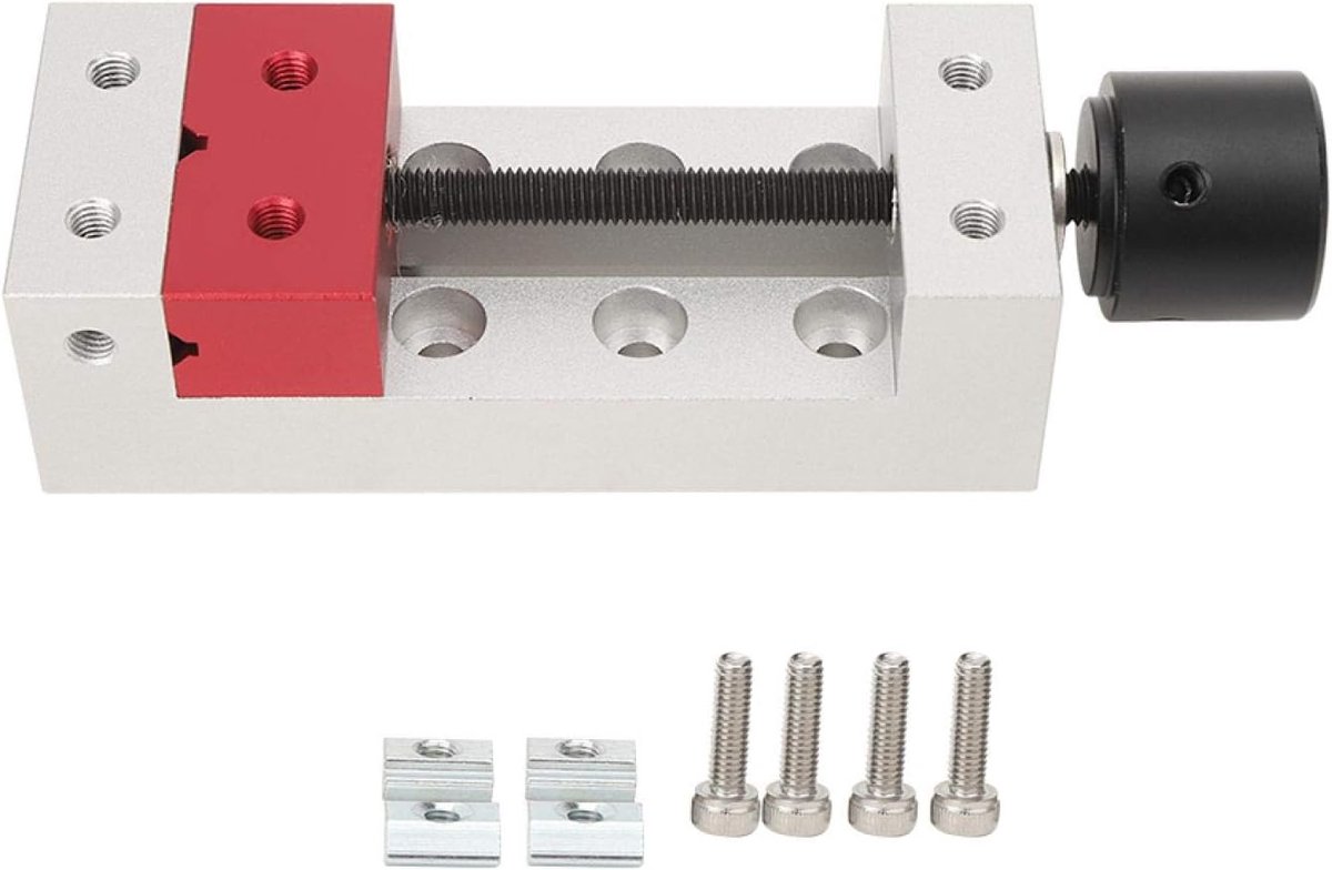 SnelShoppen - Mini Schroefstick 50mm Tafelbank Schroefstick Mini Vlakke Klem Aluminium Boormachine Schroefstick Fixatietool