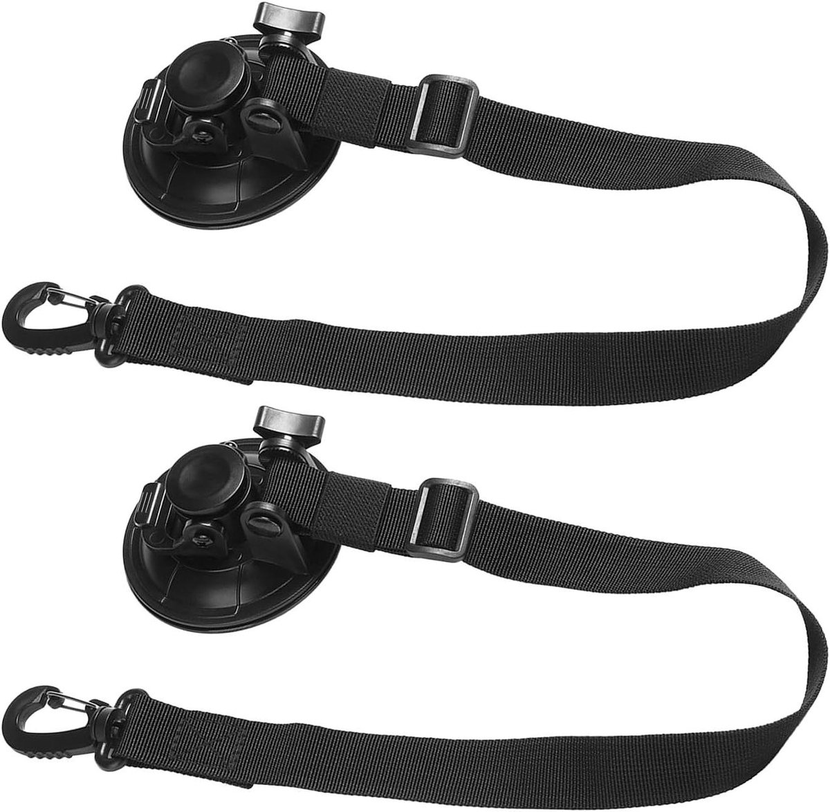 Verstelbare Deurhouder - Deurstopper Caravan - Camper Deur Vastzetten - Sterke Zuignap - 38-92 cm - Zwart