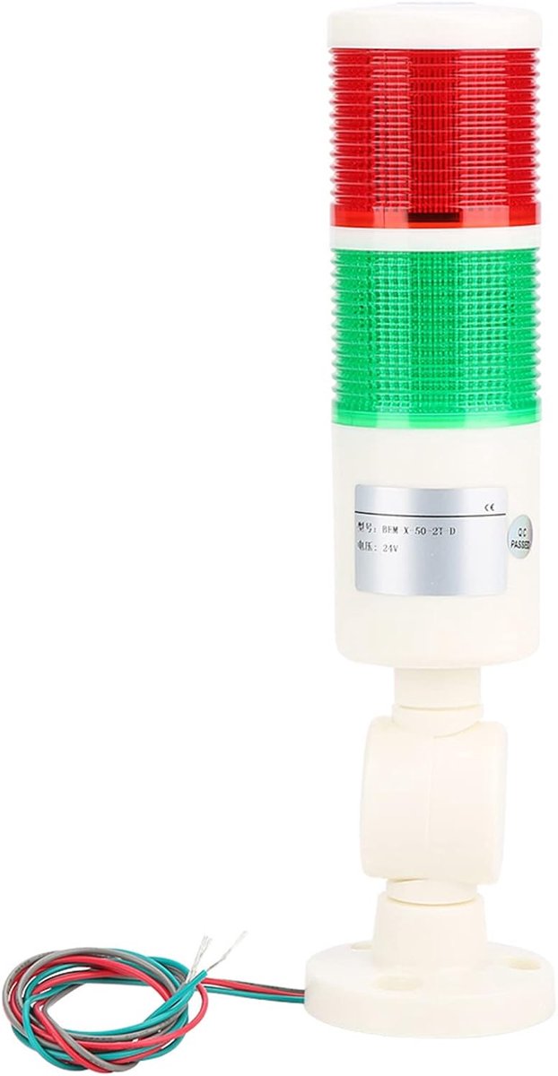 SnelShoppen - DC 24V Machine LED Indicatorlicht Rood en Groen - Twee Kleurige Signaalverlichting voor Industrieel Gebruik, Buiten en Engineering, Hoog