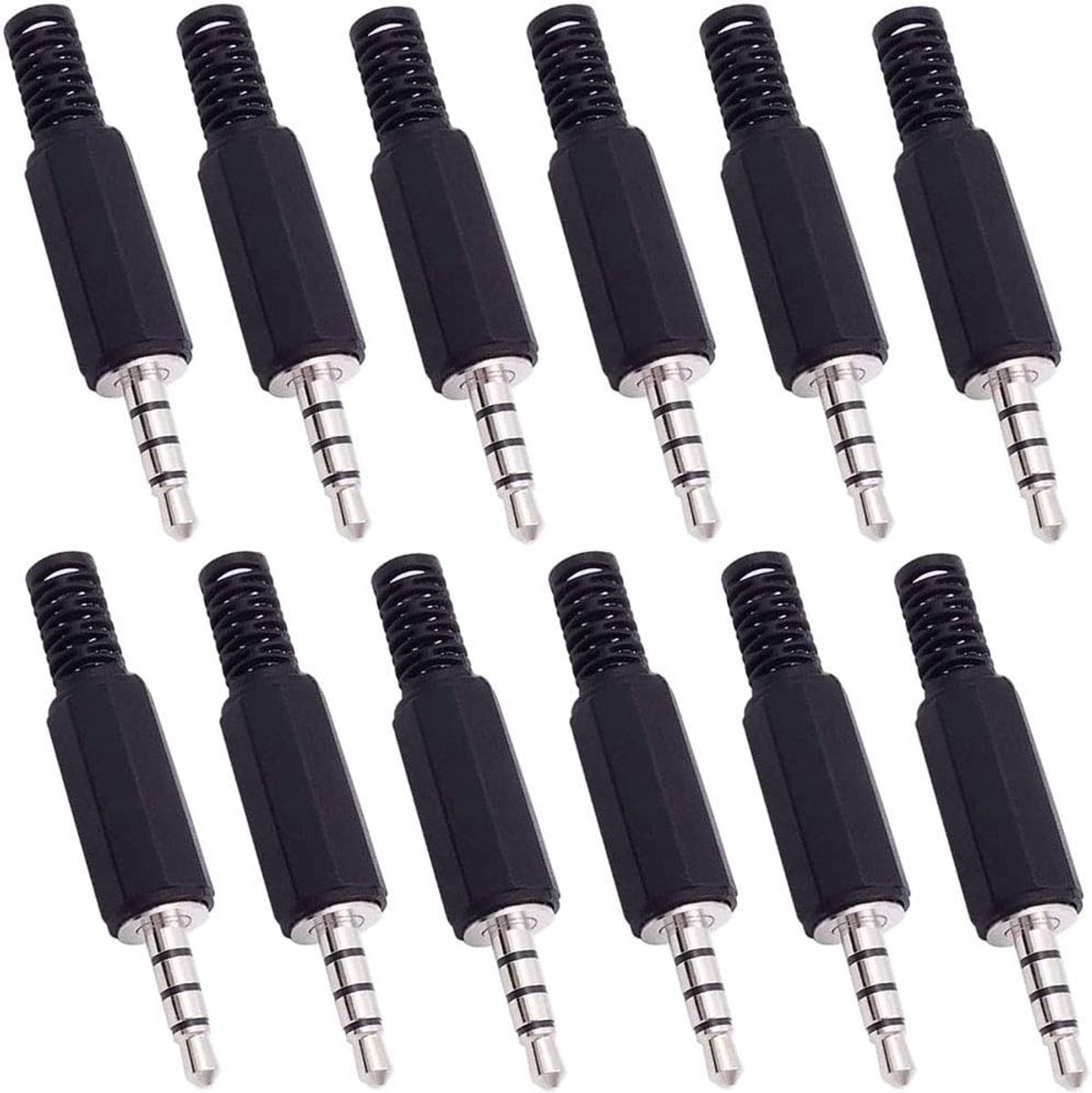 Soldering plug set 1/8" 3.5mm - 4-polig - DIY audio en video kabelverbinding - Geschikt voor Android telefoons - ShopVlot
