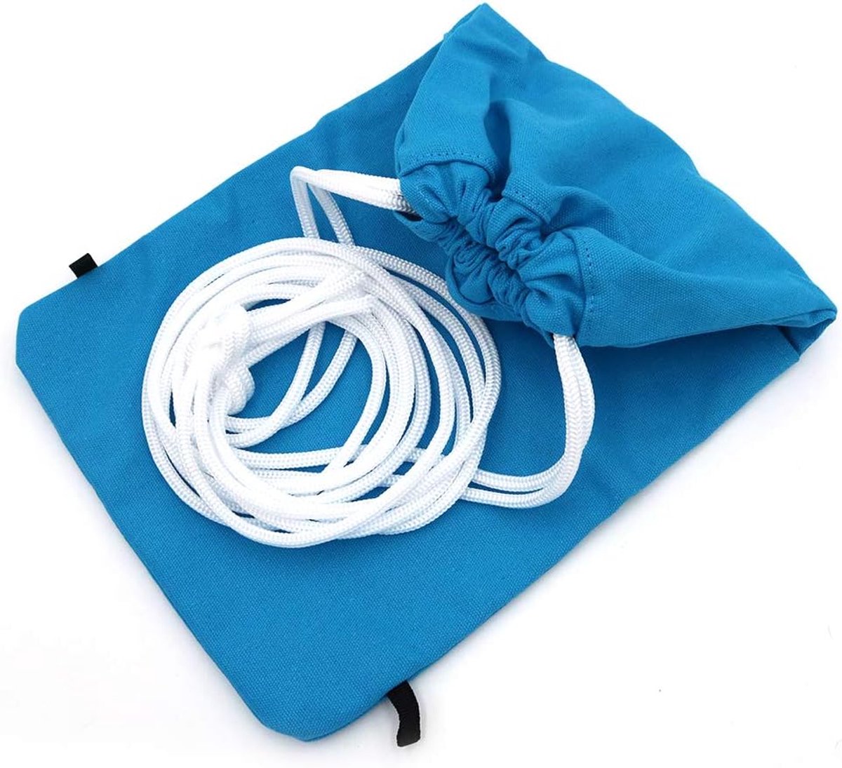 SnelShoppen - Multifunctionele Verstelbare Trekkoord Rugzak voor Mannen, Vrouwen, Kinderen, Ideaal voor Yoga, Reis Tas, Blauw, Canvas Materiaal, Licht