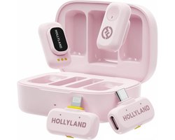 Hollyland-A1-Combo-Draadloze-Microfoon-Licht poeder-48kHz-24bit-High-Fidelity-3-niveau-Intelligente-Ruisonderdrukking