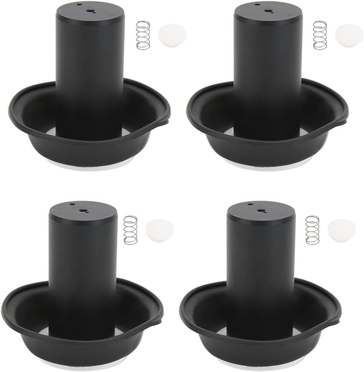 SnelShoppen - Carb Plunger Vacuum Membranen Kit 4 Sets Vervangingskit voor Vmax 1200 VMX1200 1985-2007 en Venture Royale XVZ1200D 1983-1985