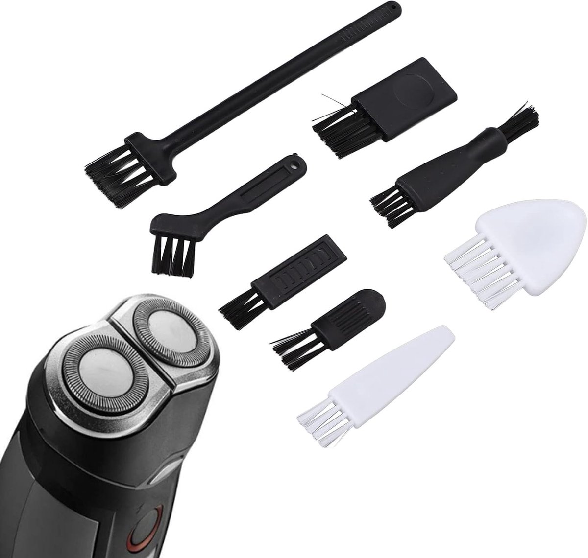 SnelShoppen - Shaver Cleaning Brush Set - 8-delige Lichtgewicht Scheerapparaat Reinigingsborstel voor Huishoudelijke Apparaten, Computeraccessoires en