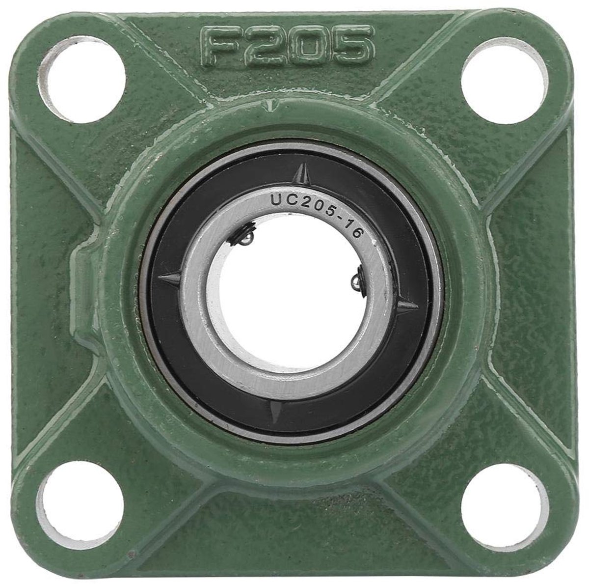 SnelShoppen - Cushion Block Lager 30mm/25.4mm, Lagerstaal, Slijtvaste Bloklagers met Vaste Basis en 4 Bevestigingsgaten, UCF205-16