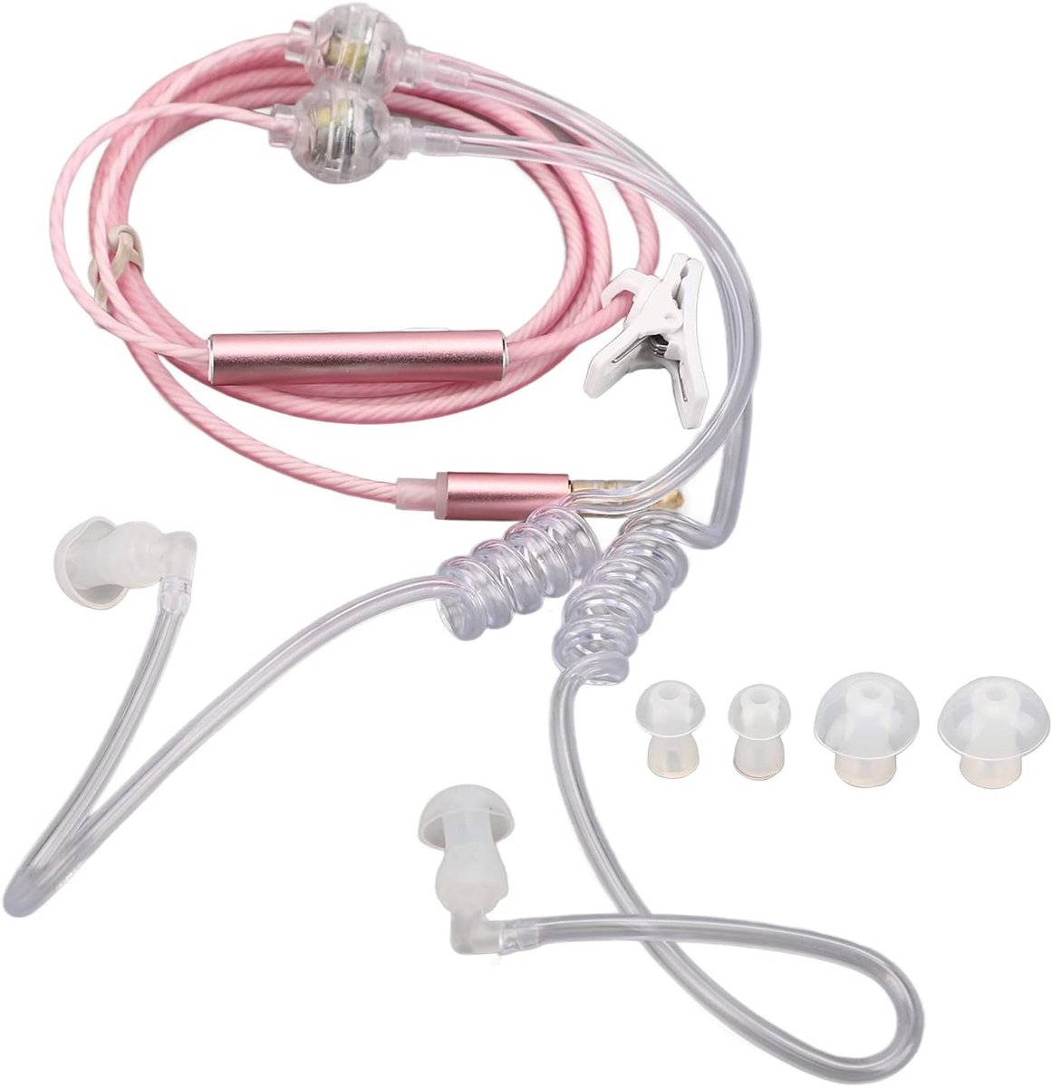 SnelShoppen - Draadloze Oordopjes met Luchtpijp, Stralingsvrije Hoofdtelefoon Binauraal met Microfoon, Draagbare 3.5mm Luchtpijp Headset voor Laptop e