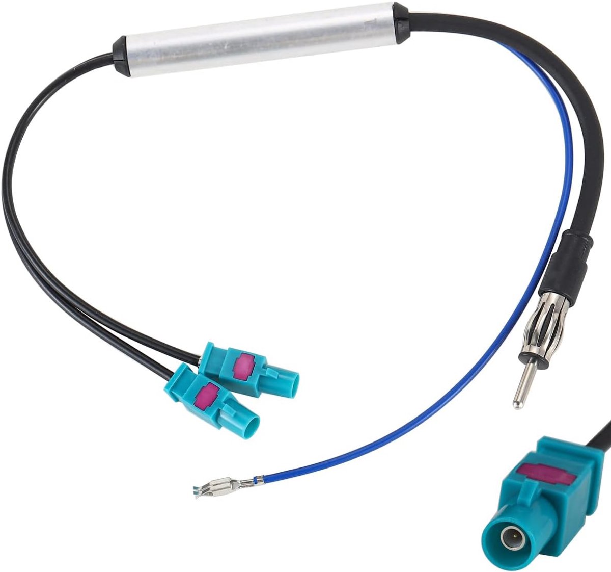 Antenneadapter voor autoradio - Dual Fakra naar DIN - Eenvoudige installatie - Perfect voor GPS navigatie - ShopVlot