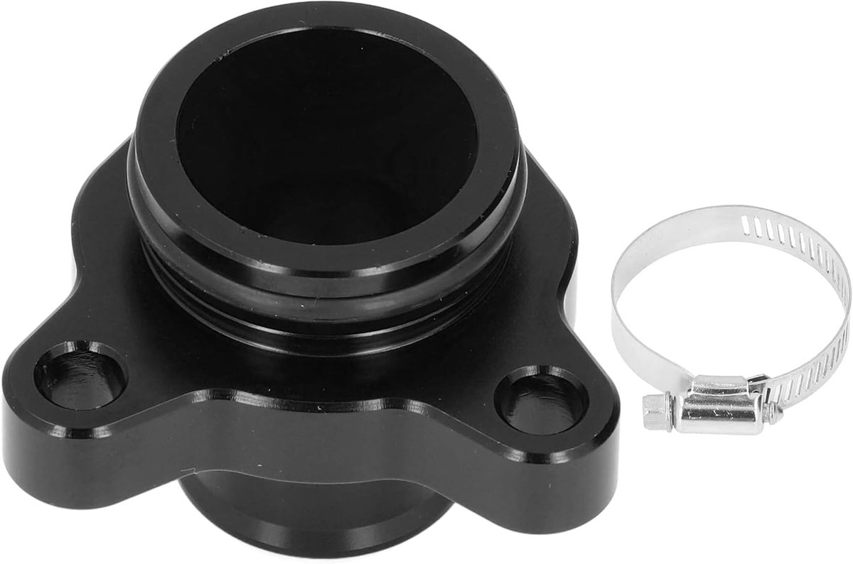 SnelShoppen - Car Water Hose Connector - Aluminium Verbinder met Klem - Vervanging voor 335i 335xi 135i N54 3.0L Twin Turbo Motoren (Zwart)