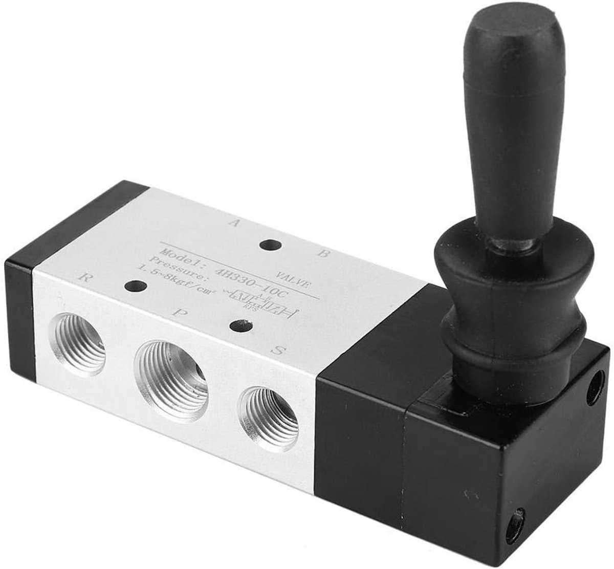 SnelShoppen - Pneumatische Ventiel Handbediende Controleventiel 5 Poorten 3 Posities Hevel Ventiel, Werkdruk 0~0.8Mpa (4H330-10)