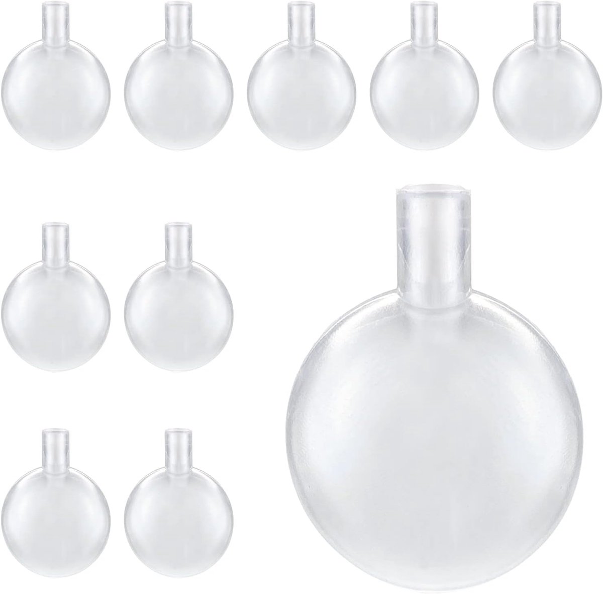 SnelShoppen - Pack van 10 Geluidsaccessoires, Vervangende Luchtbel voor Speelgoed, Duidelijke Geluid, Transparant Plastic, 30 mm voor Kinderen, Dieren
