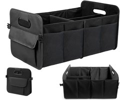 Kofferbakorganizer - Opvouwbare kofferbaktas - Organizer met meerdere compartimenten - Grote capaciteit, multifunctioneel - Opbergbox voor kamperen en in de auto - Boodschappentas - Zwart