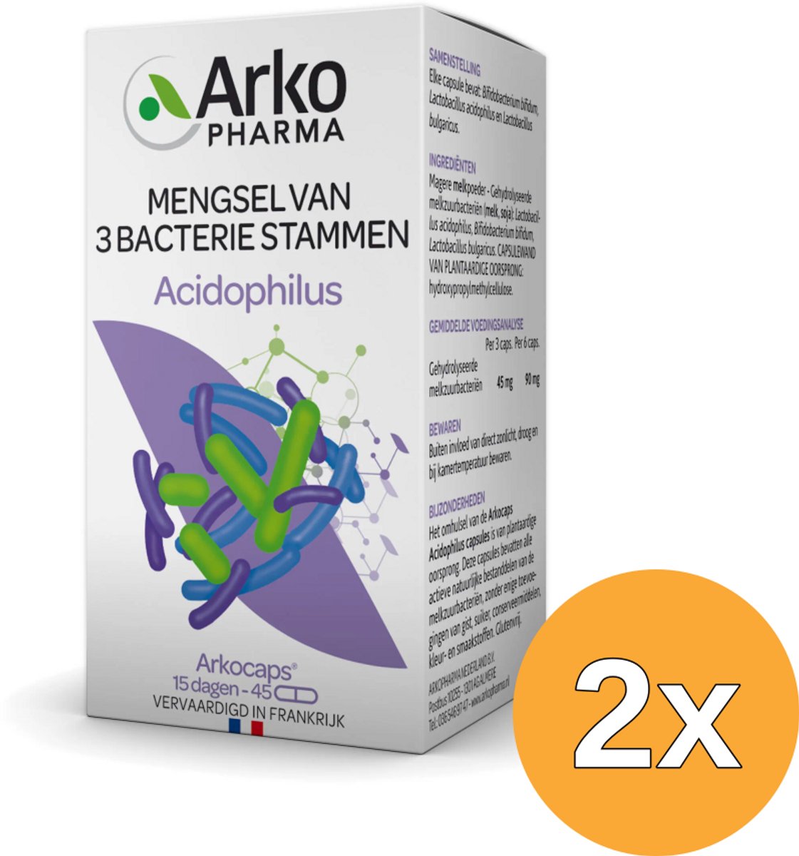 2x Arkocaps Acidophilus Complex (45 capsules)