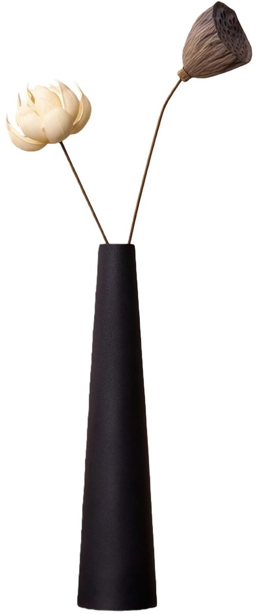 Dailygoods- Keramische Vaas 21,7 cm Hoog - Kleine Bud Vaas - Decoratieve Bloemenvaas - Voor Binnen - Bruiloft/Kantoor - Minimalistisch Design - Bloemenvase