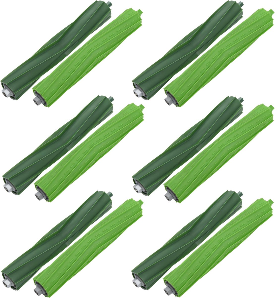 Rubberen borstels, compatibel met iRobot, reserveonderdelen voor Roomba E-serie E5, E6, I-serie i7, i7+, i7 Plus, i3, i3+, J Series J7, J7+ Robotica, 12 rubberen borstels