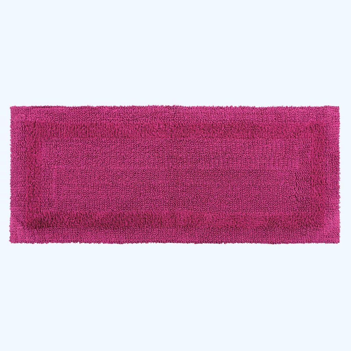 Badmat, 1600 g/m², extra zacht, 100% katoen, omkeerbaar, antislip, wasbaar, super absorberend, sneldrogend, 40 x 100 cm, framboos