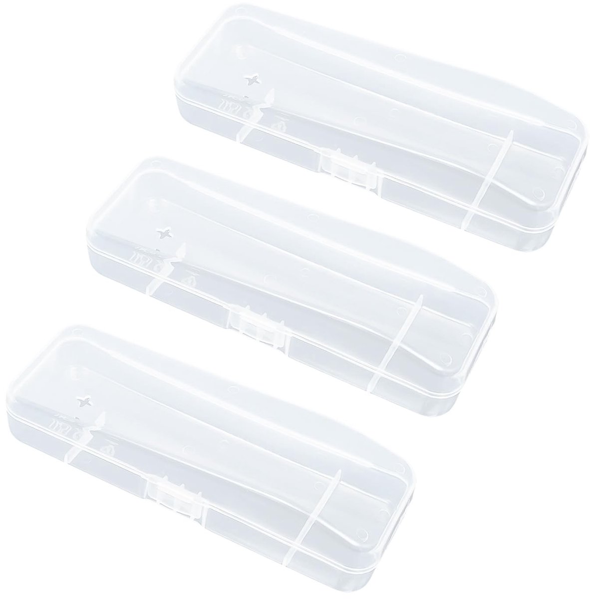 Dailygoods- Scheermes - 3 Stuks - Opbergdoos - Bescherming - Houder - Veiligheidswaarschuwing - Transparant - Scheermeshouder