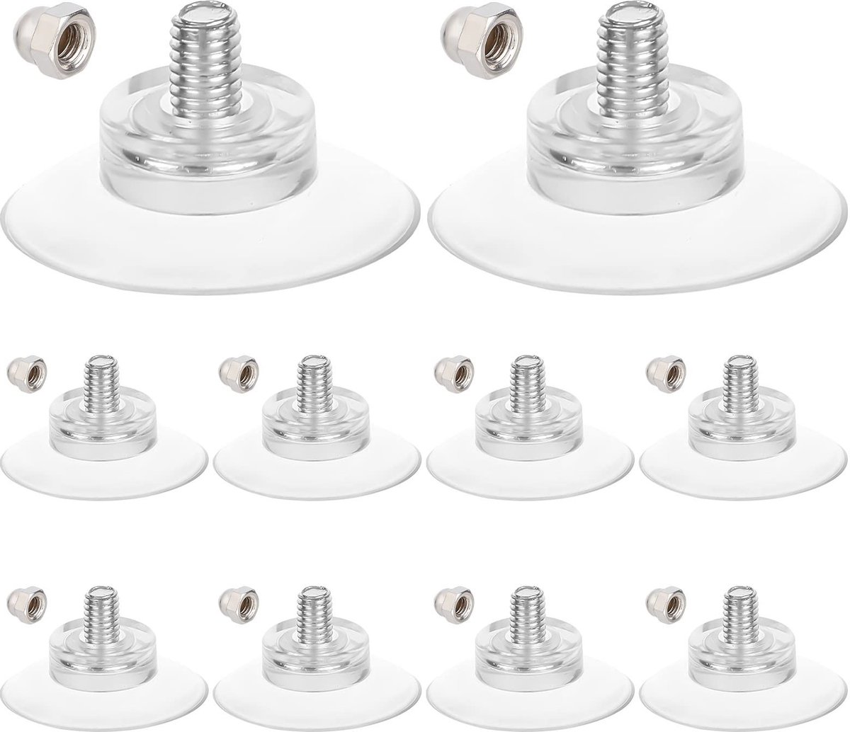 Dailygoods- Zuignappen 12 Stuks - Transparante Zuignappen - Zuignaphouder - Haken - Lichtgewicht - Waterdicht - Hoogwaardige Siliconen