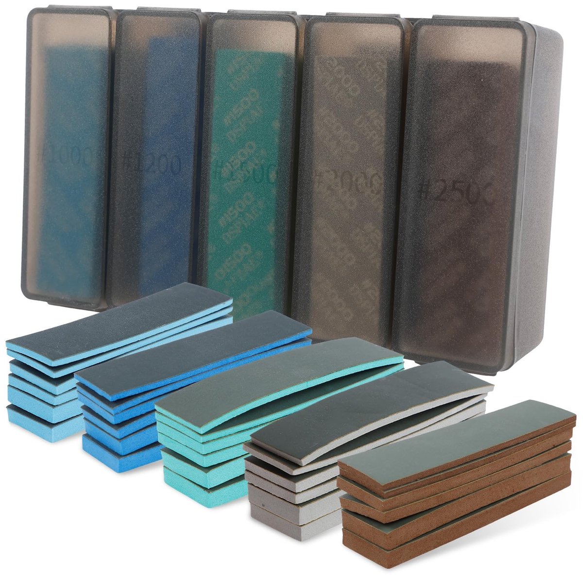 Dailygoods- Schuursponsjes 30 Stuks - Zacht/Flexibel - EVA-Materiaal - Voor Hout/Metaal/Verf - Grof/Fijn Poetsen - Duurzaam en Betrouwbaar - Schuurpads